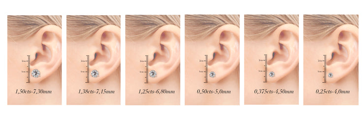 Martini Ice stud earrings - Rose Gold 0.5 carat lab grown diamonds