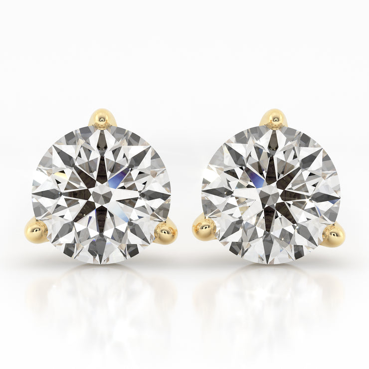 Martini Ice stud earrings - Yellow Gold 0.5 carat diamond